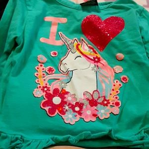 3@$12. Real Love unicorn shirt size 3t